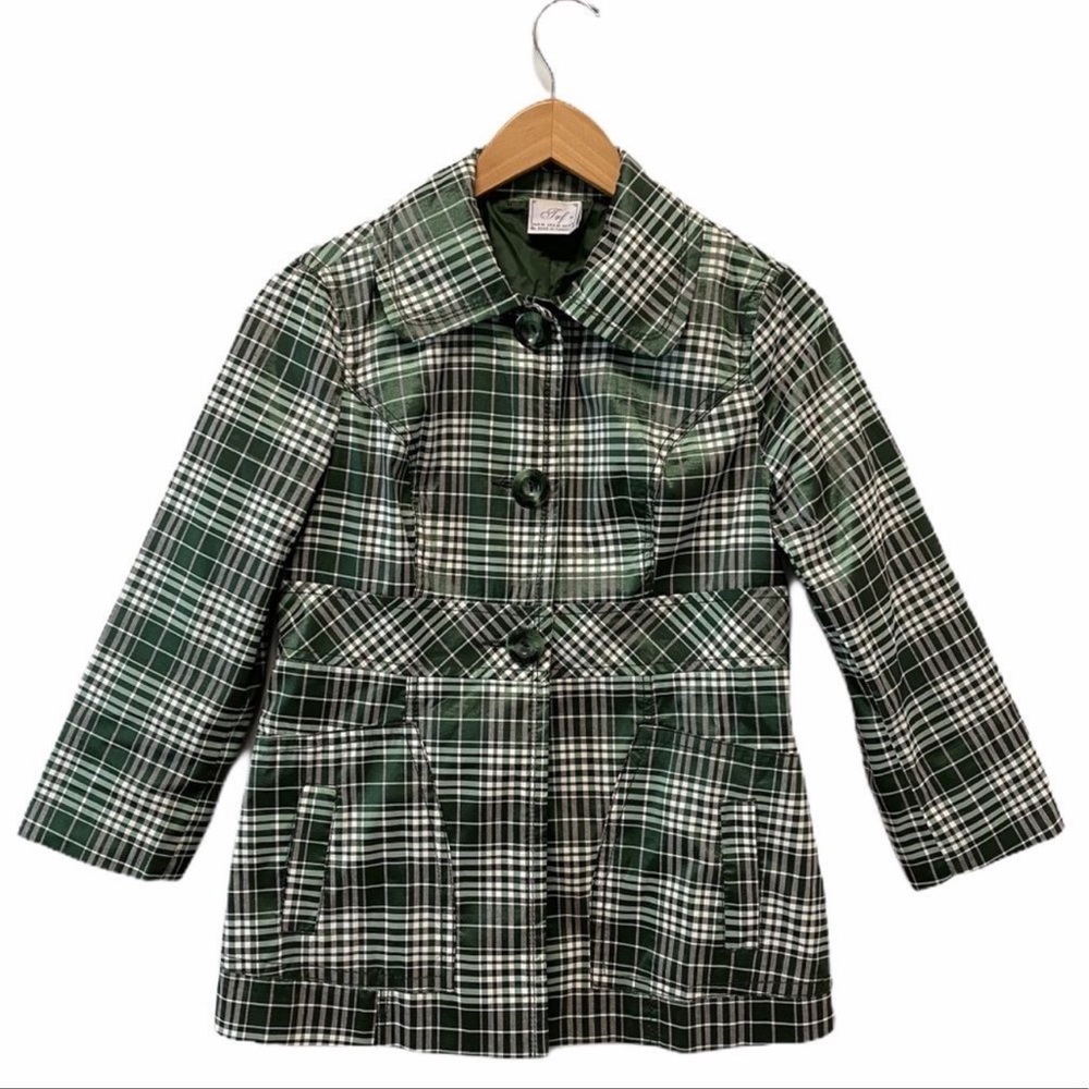 Zara Plaid lightweight jacket.